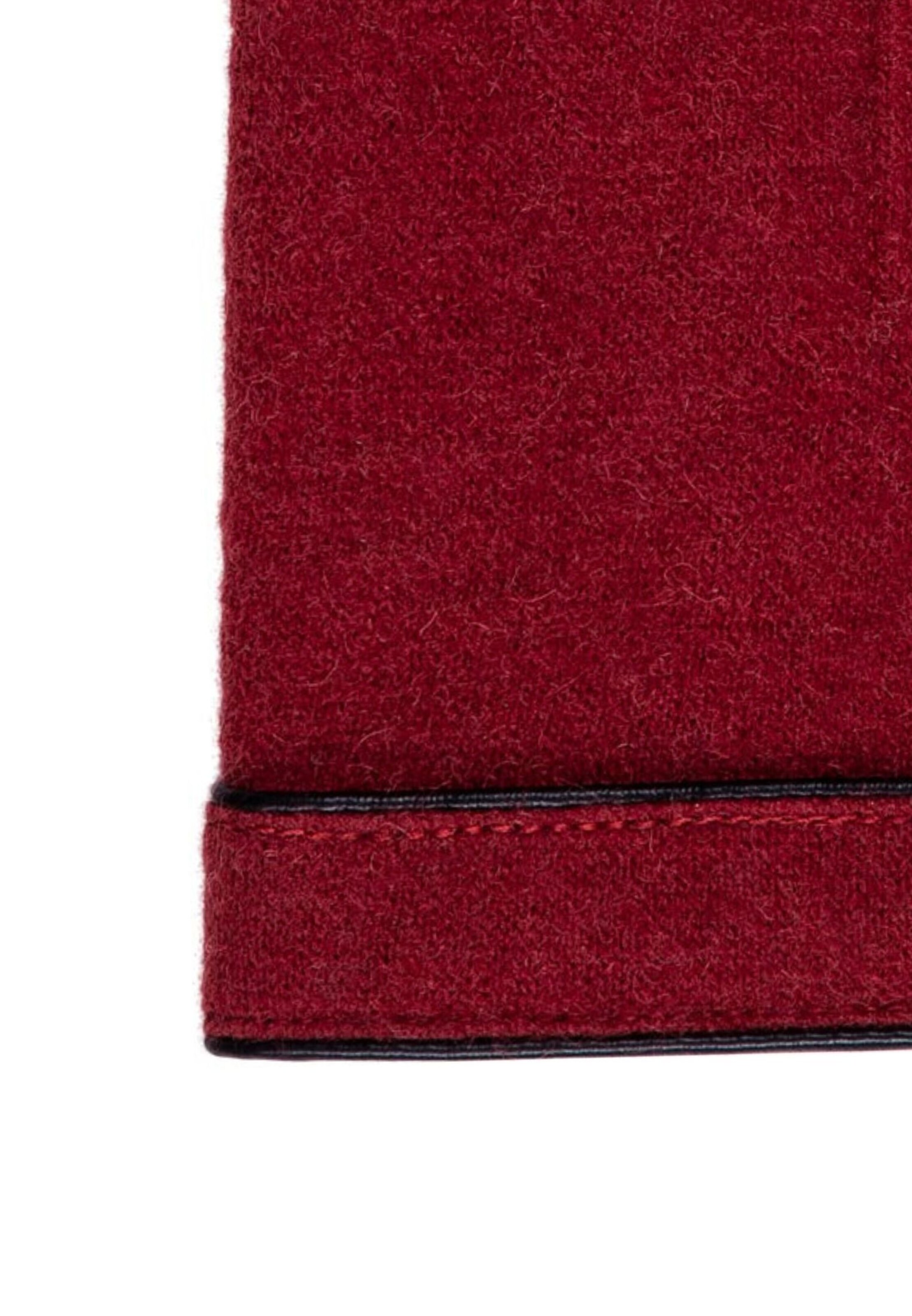 Roeckl Full finger gloves 'LEATHER PIPING TOUCH' in Red