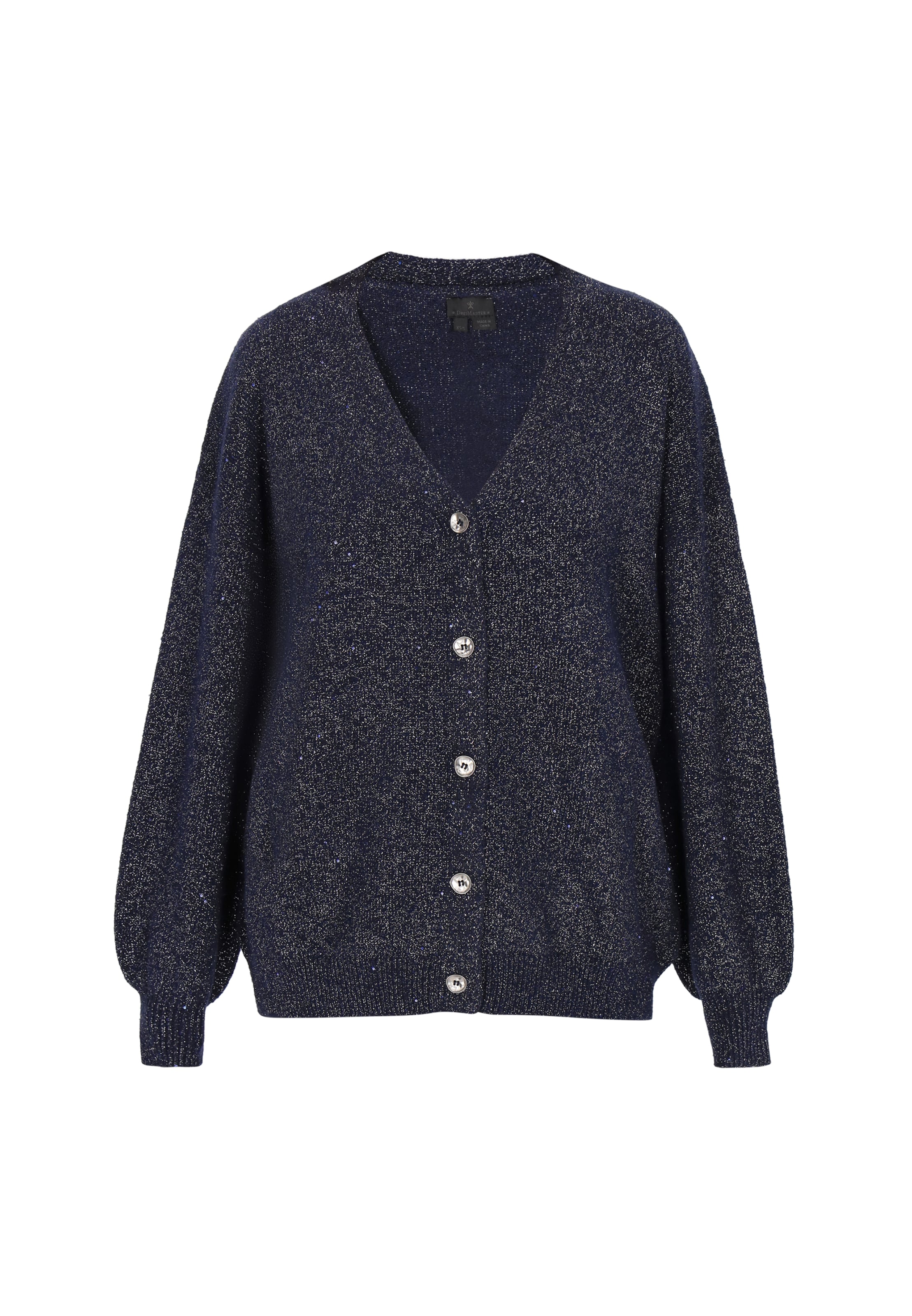 DreiMaster Klassik Knit Cardigan in Blue: front