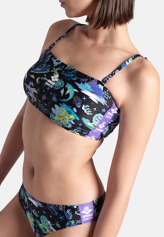 ARENA Bustier Bikini 'Naito Fun Planet' värissä musta