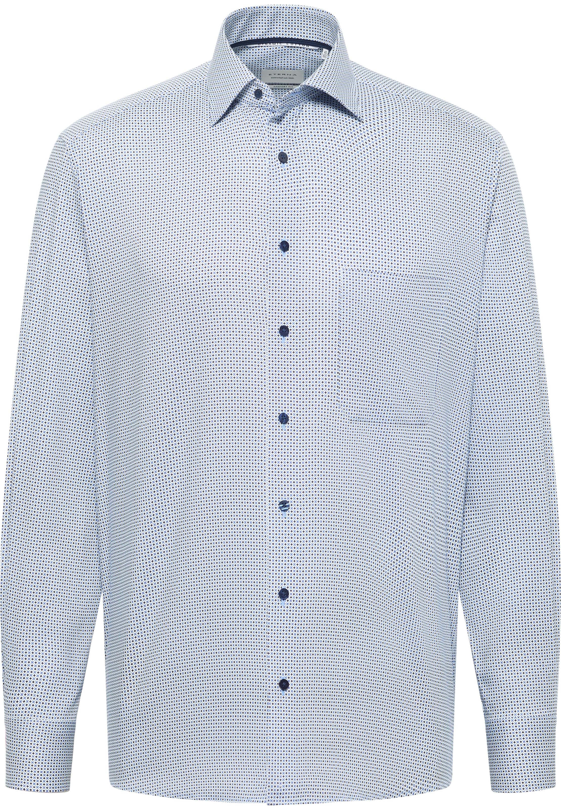 ETERNA Comfort Fit Hemd in Blau: Vorderseite