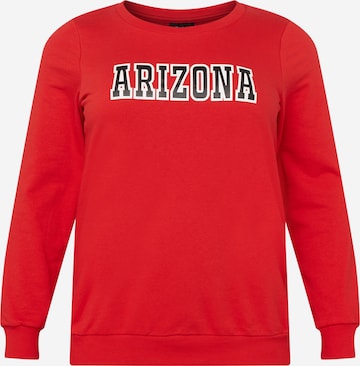 Zizzi Sweatshirt in Red: front