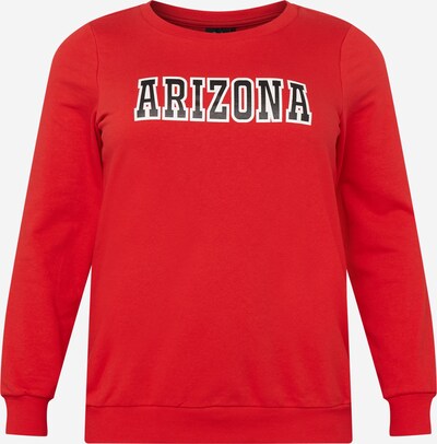 Zizzi Sweatshirt in Red / Black / White, Item view
