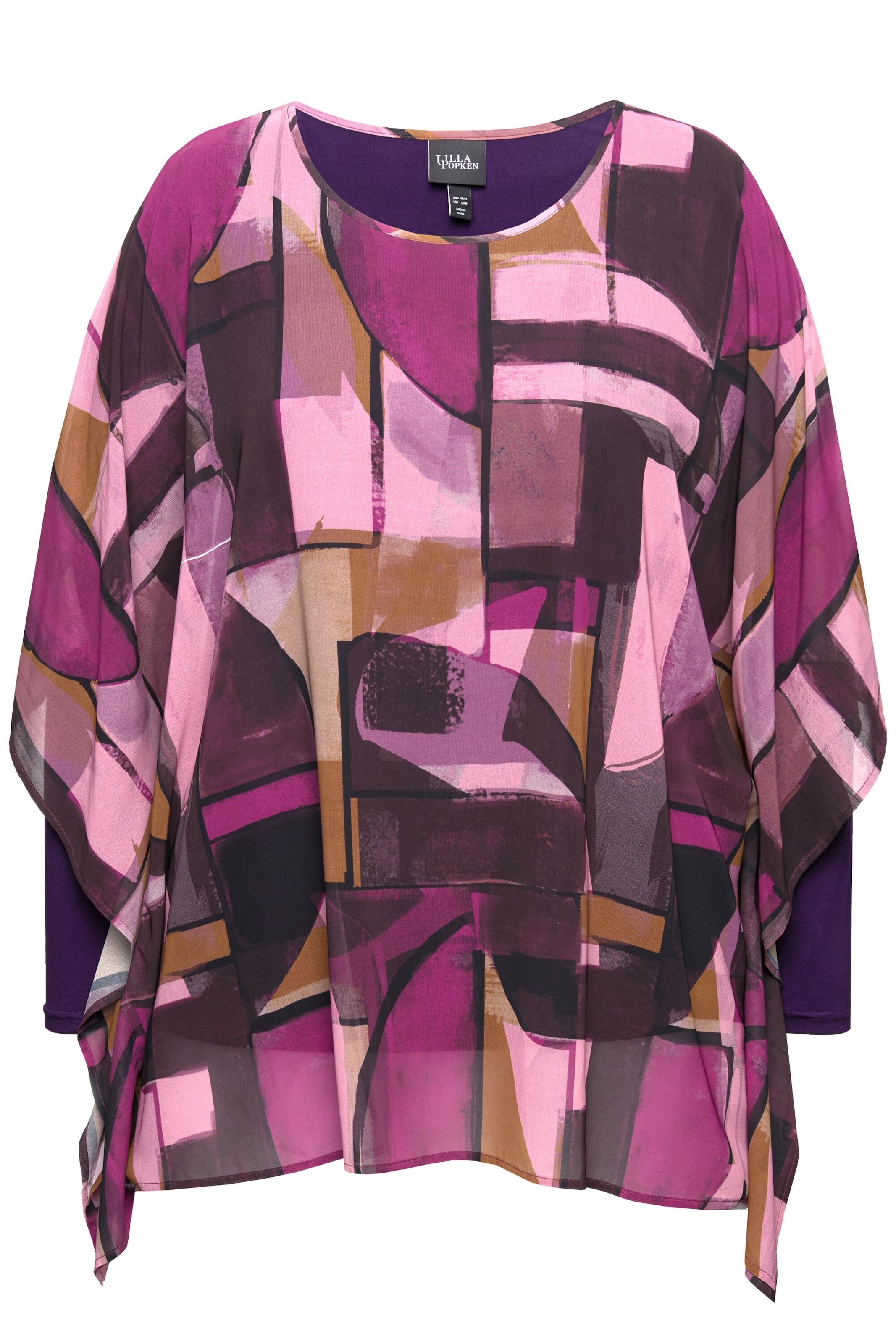 Ulla Popken Tuniek in Lila: voorkant