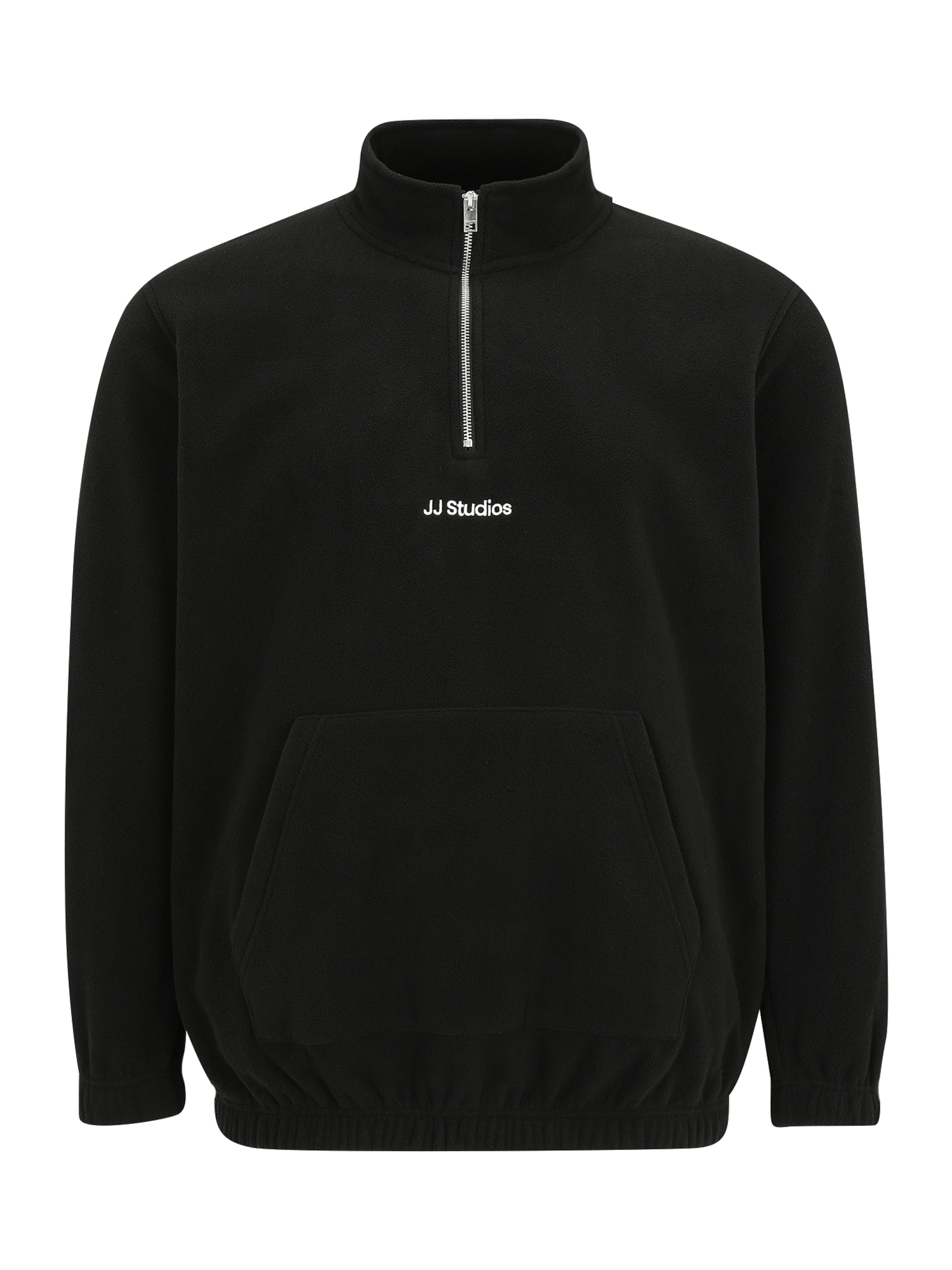 Jack & Jones Plus Sweter 'JJSOho' w kolorze czarny: przód