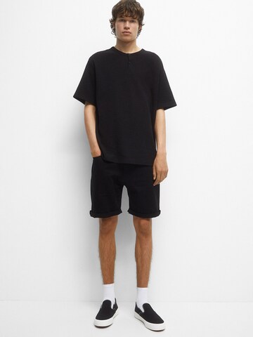 Pull&Bear Loosefit Shorts in Schwarz