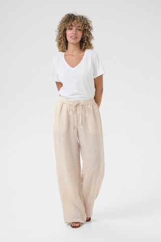 Cream Wide leg Trousers 'CRBellis' in Beige