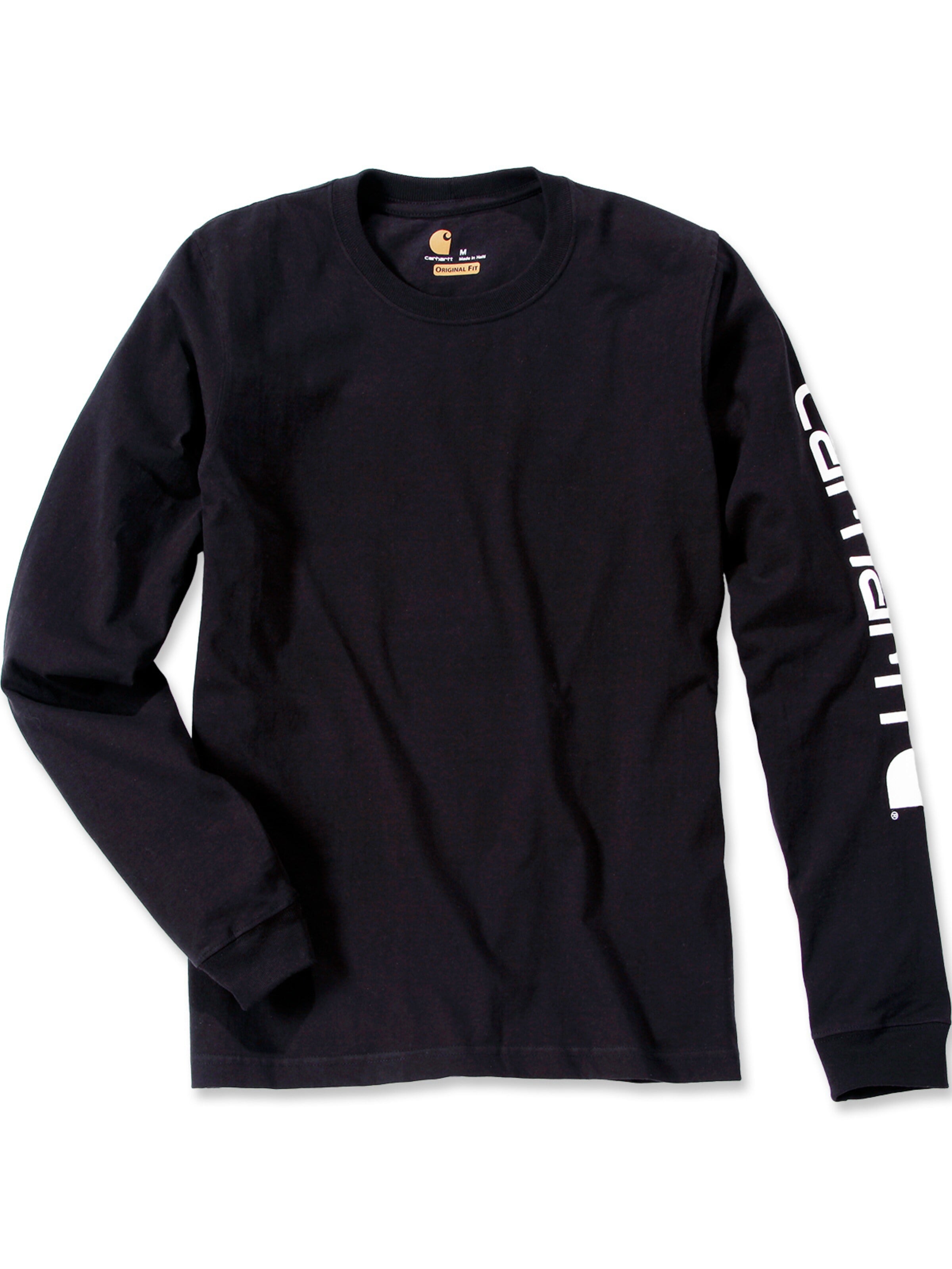 Carhartt WIP Shirt 'Bekleidung Long Sleeve in black'‌‌‌ in Schwarz: Vorderseite