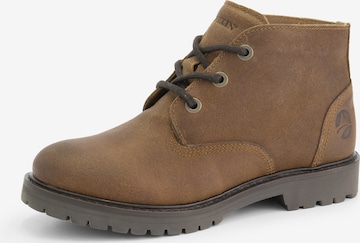 Travelin Lace-Up Ankle Boots 'Thorning ' in Brown: front