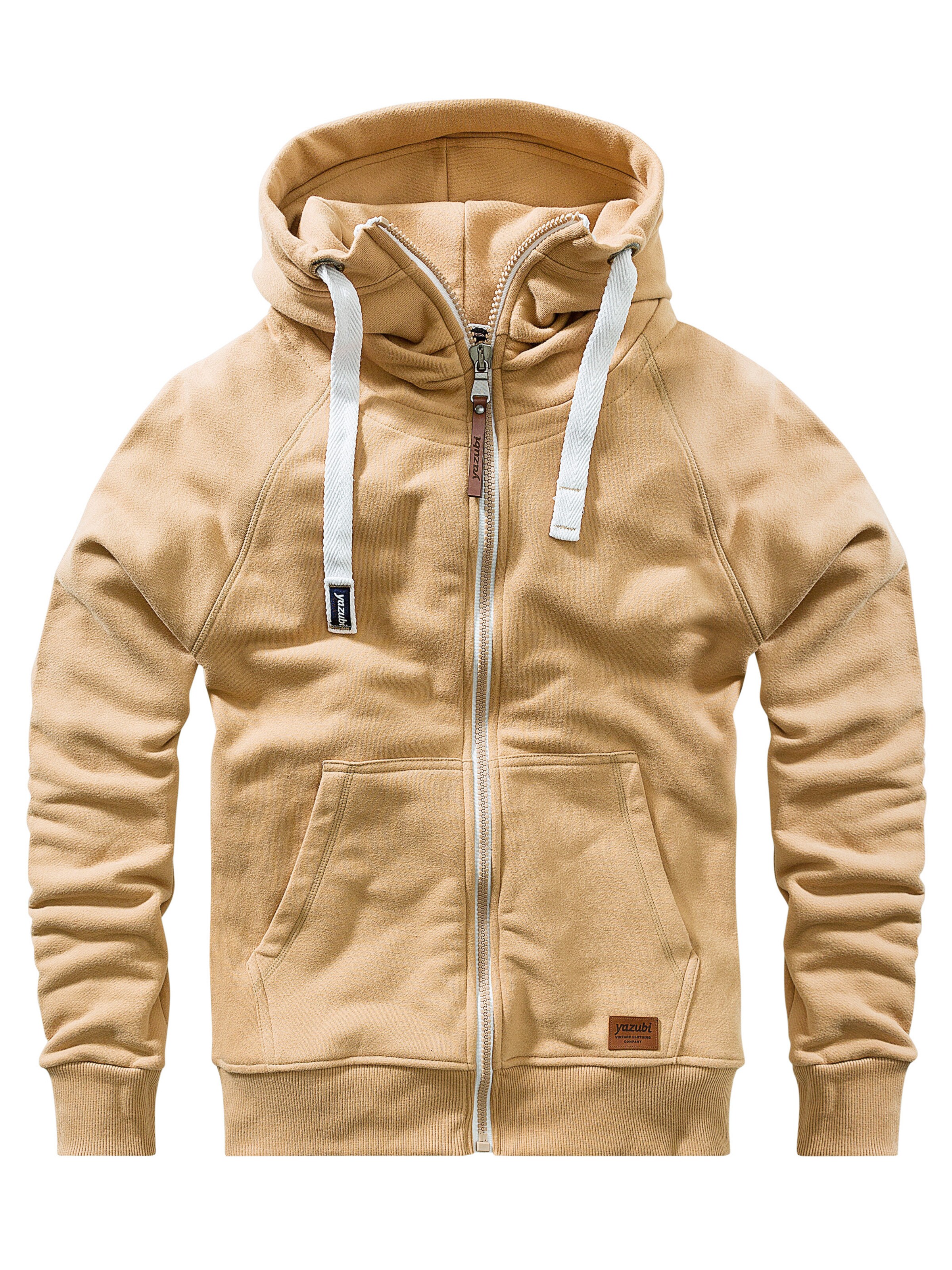 yazubi Zip-Up Hoodie 'Jacob' in Yellow