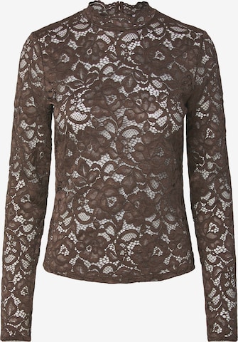 YAS - Blusa 'YASLacey' en marrón: frente