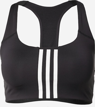 ADIDAS PERFORMANCE Soutien-gorge de sport 'Powerimpact Training Medium-support 3-stripes' en noir / blanc, Vue avec produit