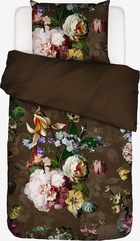 ESSENZA Duvet Cover 'Fleur' in Brown: front