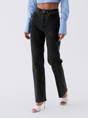 RÆRE by Lorena Rae Wide leg Jeans 'Cleo Tall' in Zwart: voorkant