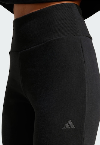 ADIDAS SPORTSWEAR Flared Workout Pants 'Seasonal Essentials' in Black
