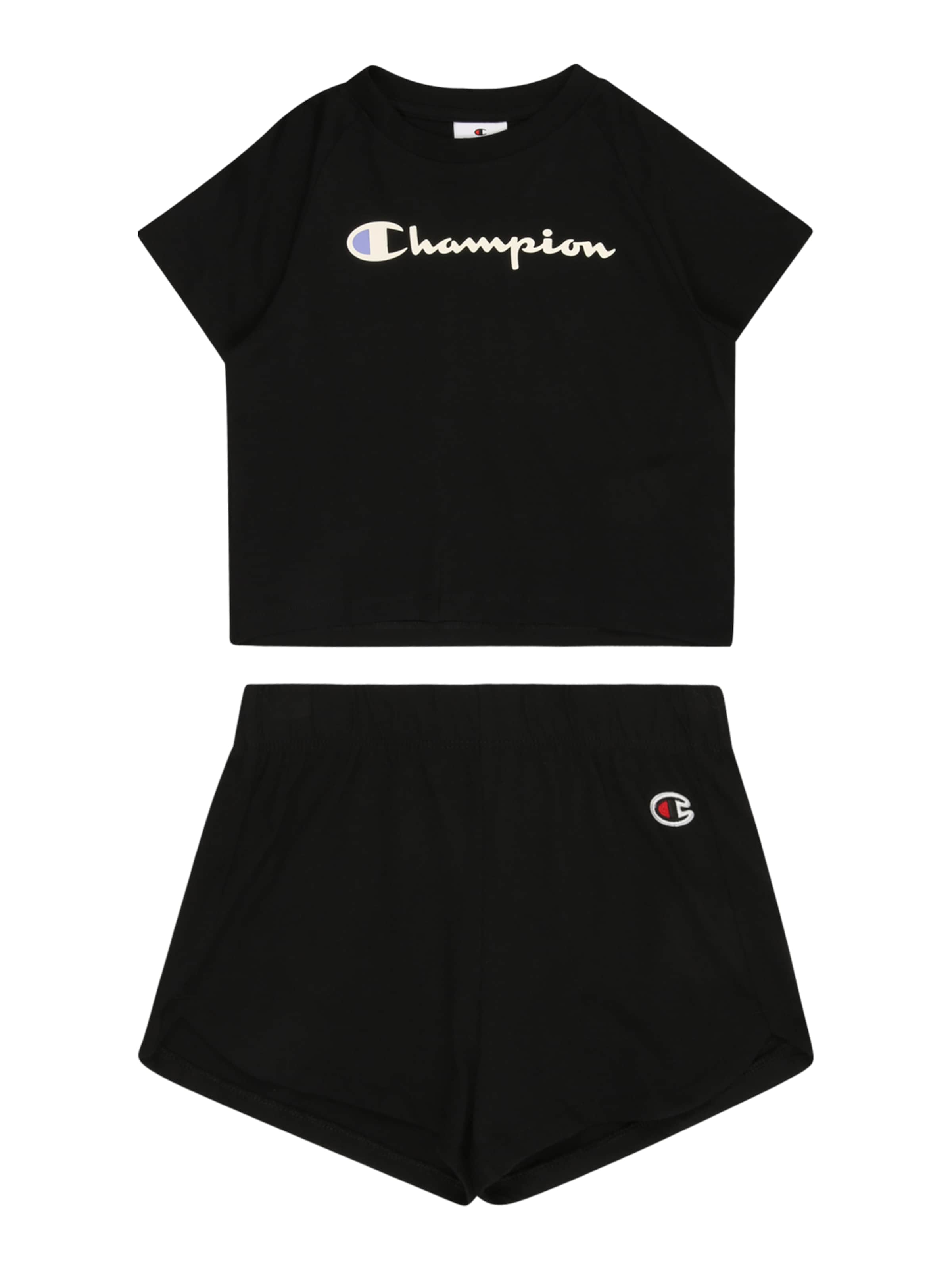 Champion Authentic Athletic Apparel Set in Schwarz: Vorderseite