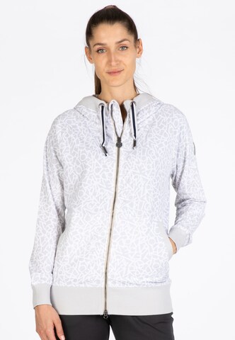 ViertelMond Zip-Up Hoodie 'Valentine' in Beige: front