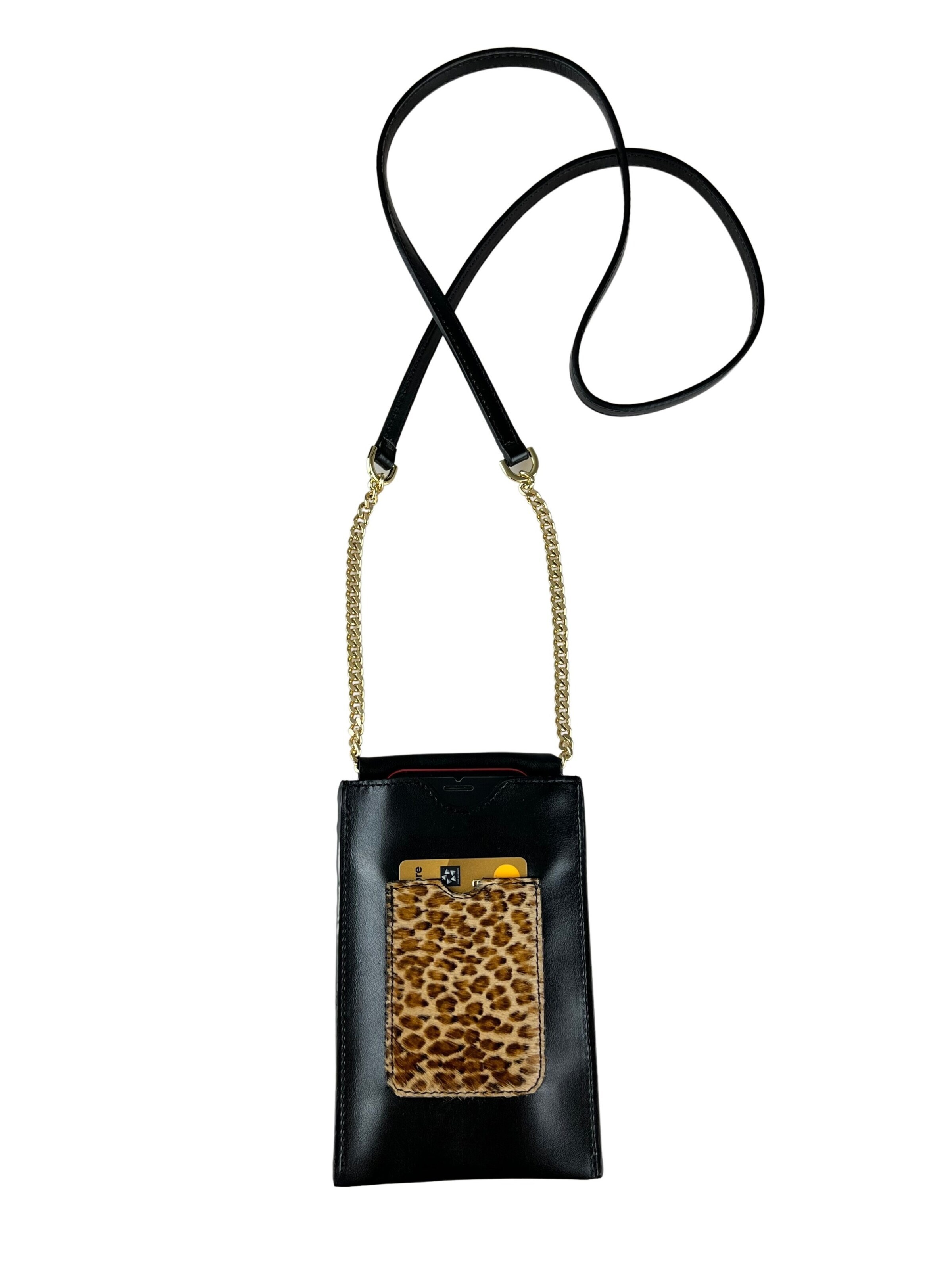 COLLEZIONE ALESSANDRO Crossbody Bag 'Handy Leo' in Black: front
