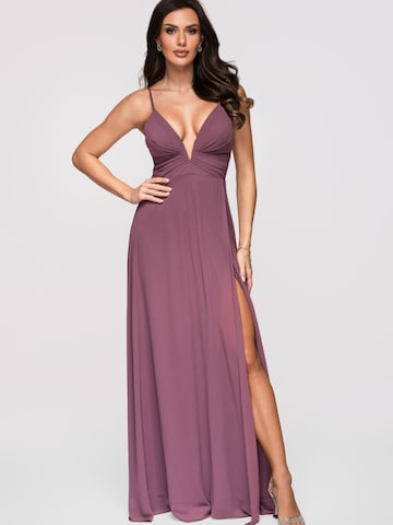 Ombre Abendkleid in Lila: Vorderseite