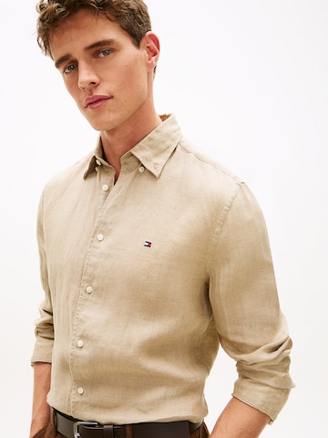 TOMMY HILFIGER Regular Fit Hemd in Beige