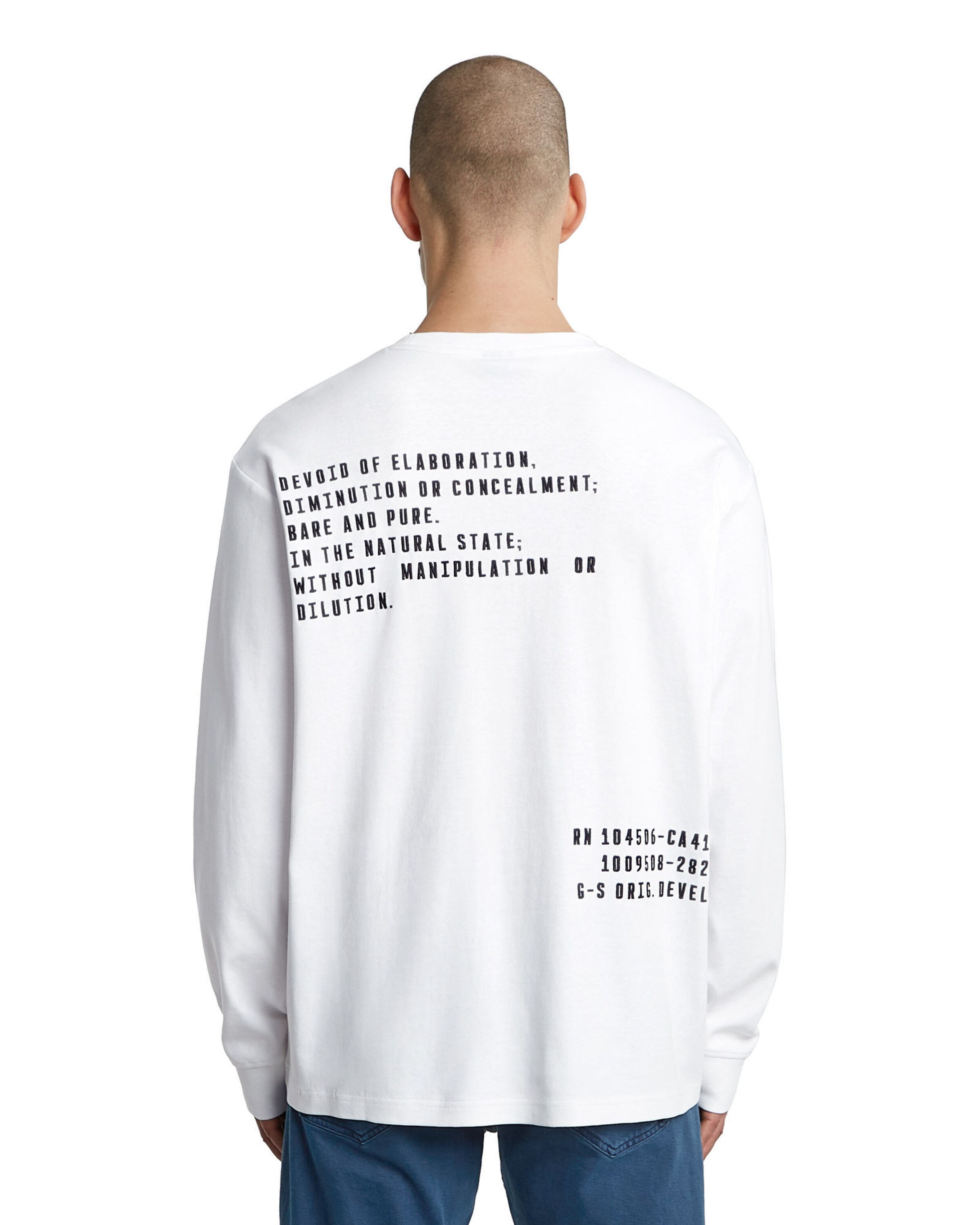 G-STAR Shirt 'The Back' in White: front