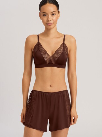 Hanro Triangel Soft-BH ' Elia ' in Braun: Vorderseite