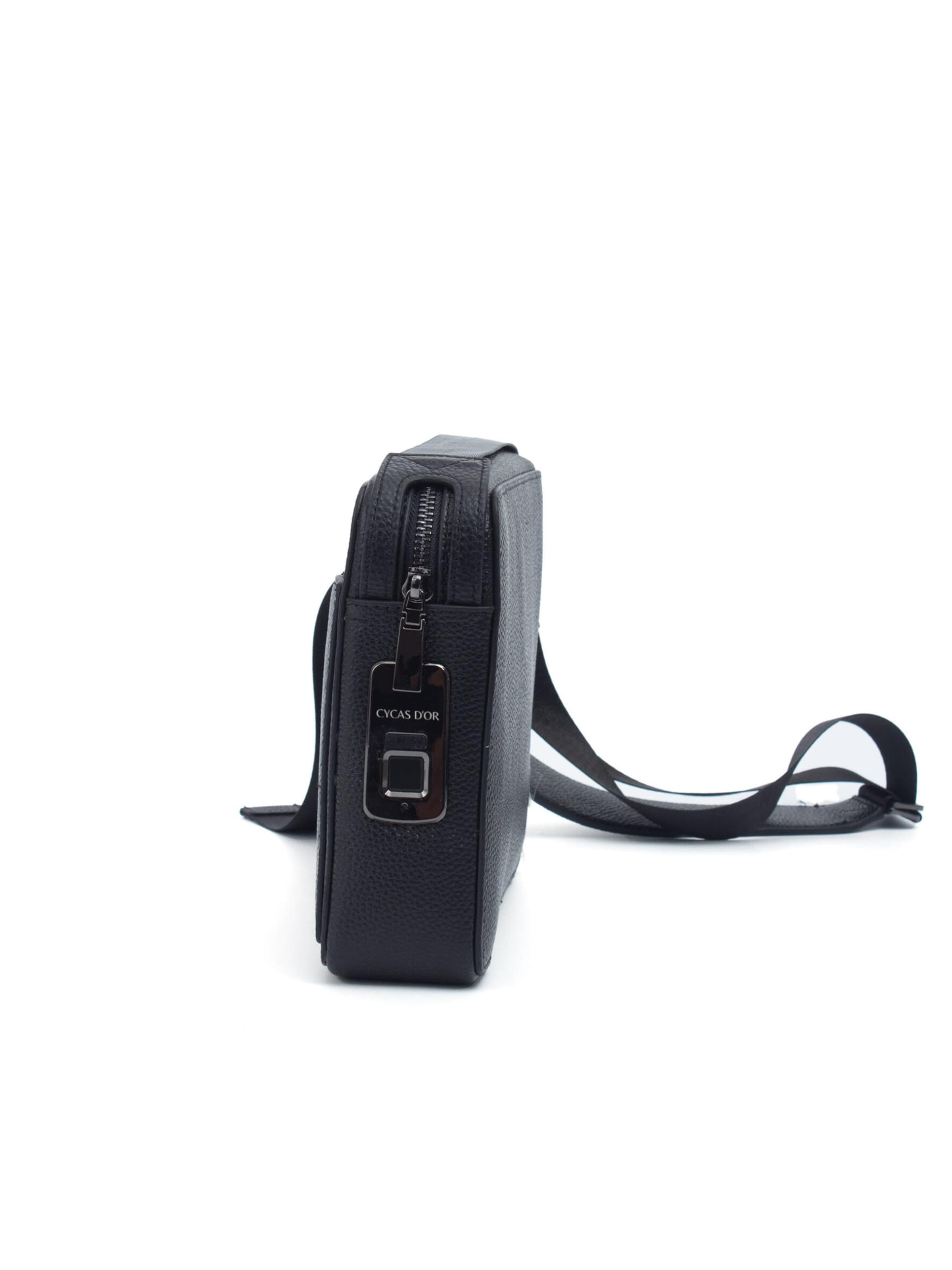 CYCAS D'OR - Bolso de hombro 'LEVANZO FINGERPRINT RECOGNITION' en negro
