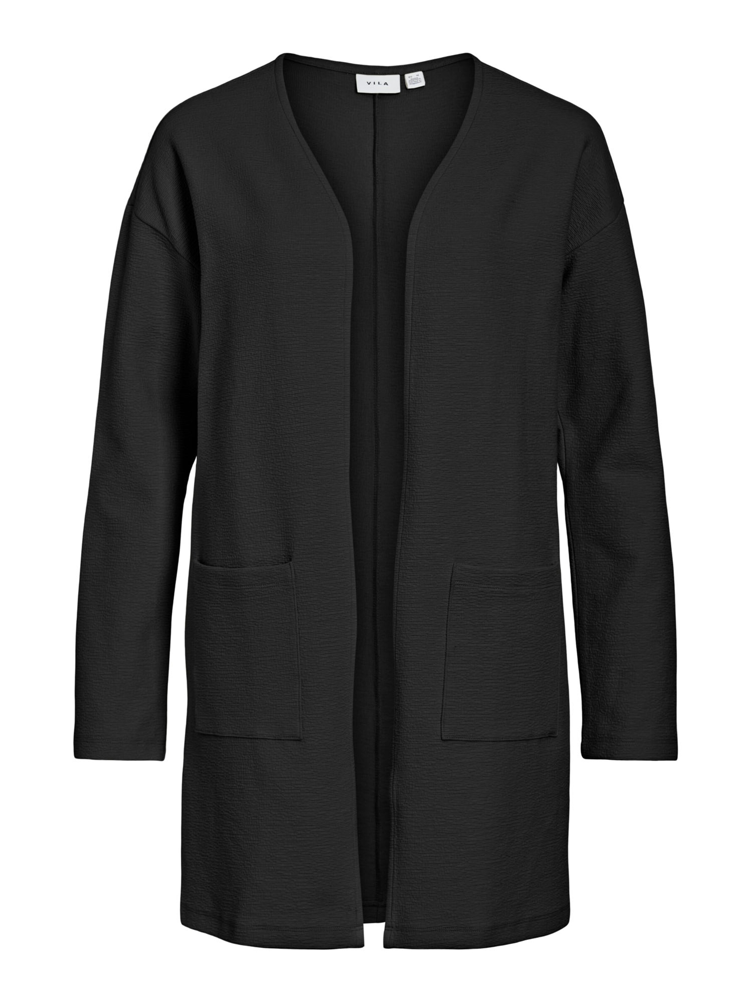 Geacă tricotată 'VIGARDEN' de la VILA pe negru: față