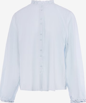 faina - Blusa em azul: frente