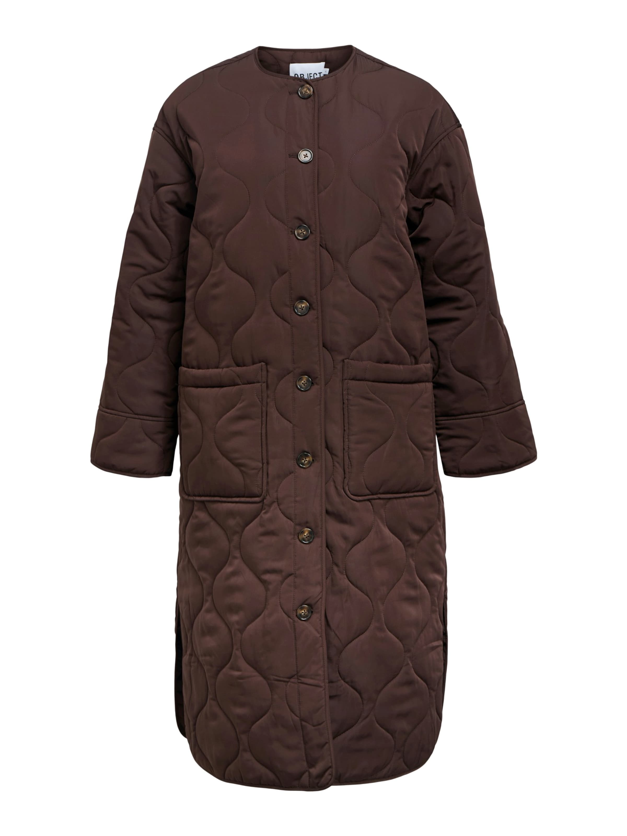 OBJECT Between-Seasons Coat 'OBJALLIE' in Brown: front