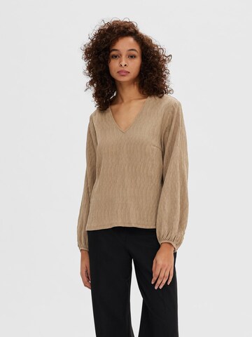 SELECTED FEMME Blouse in Bruin: voorkant