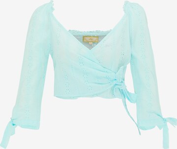 MYMO Blouse in Blauw: voorkant