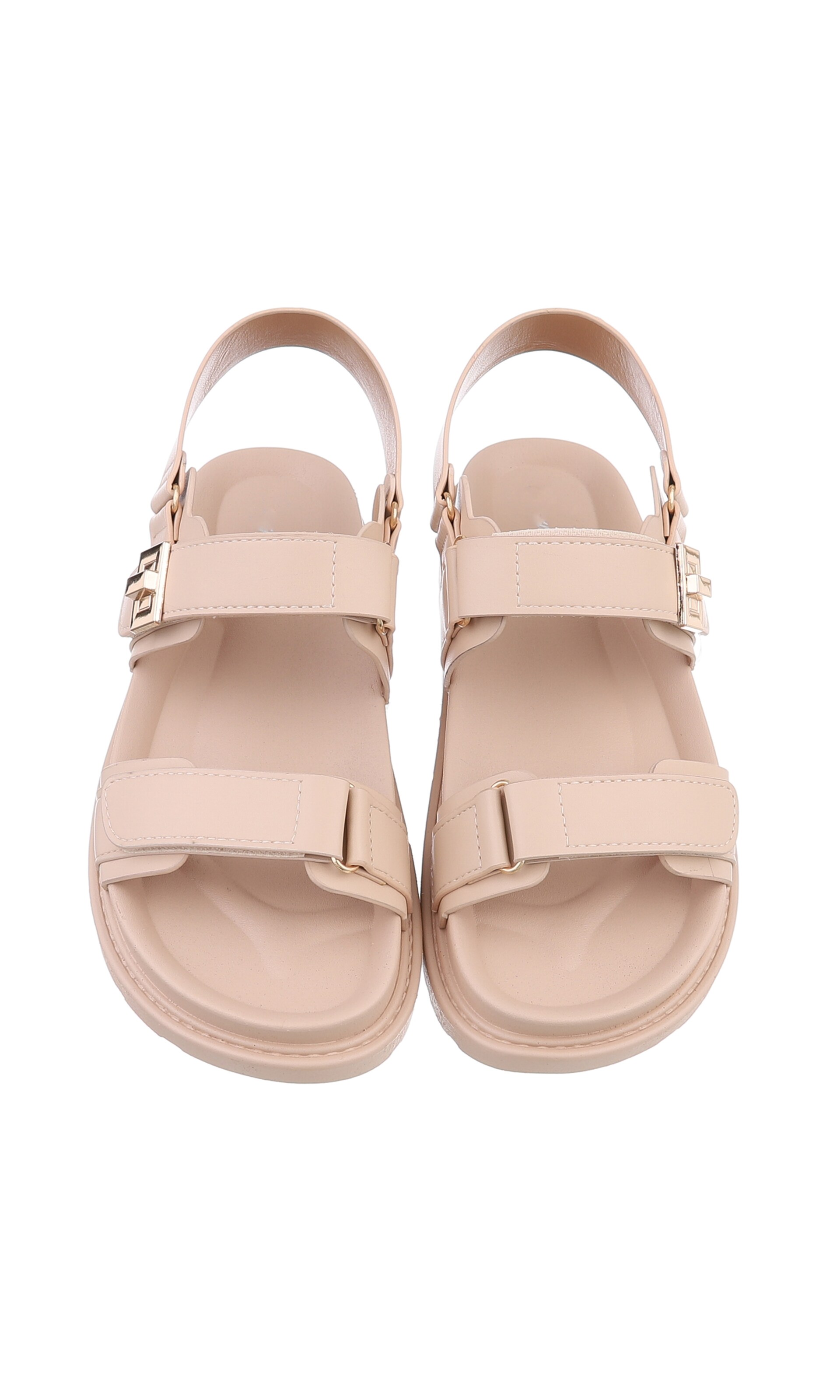 Ital-Design Strap Sandals in Beige