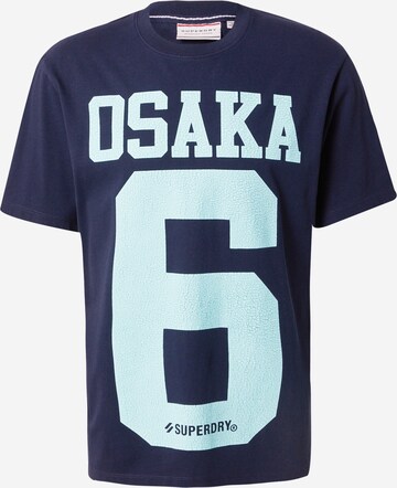 Superdry Majica 'Osaka' | modra barva: sprednja stran