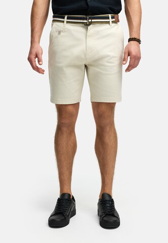 INDICODE JEANS Regular Trousers 'Thews' in Beige: front