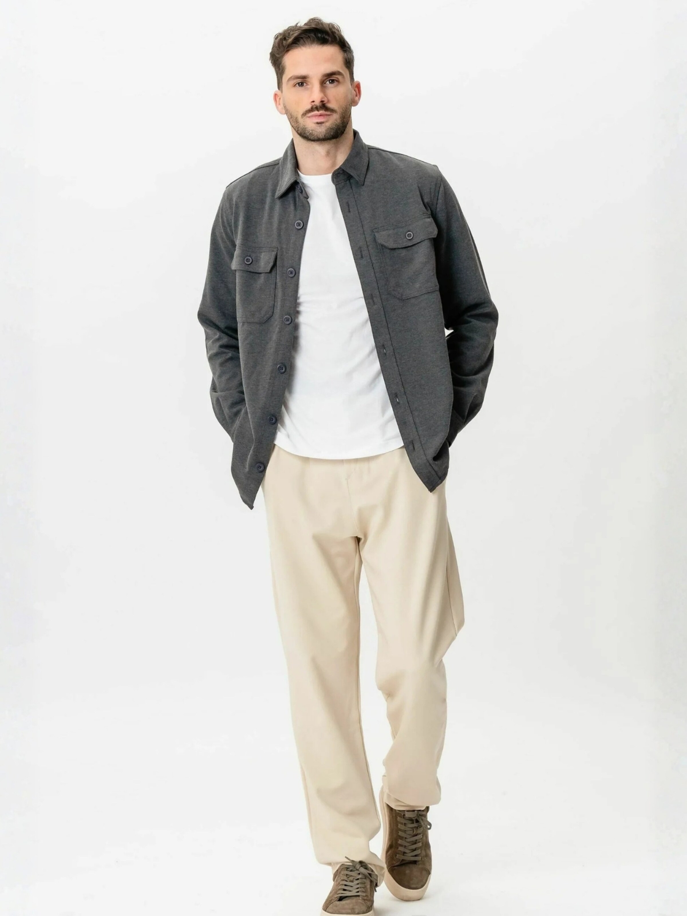 TEESHOPPEN Regular Fit Shirt ' Performance ' in Grau
