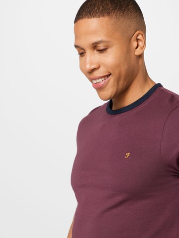 FARAH T-Shirt 'GROVES RINGER' in Lila