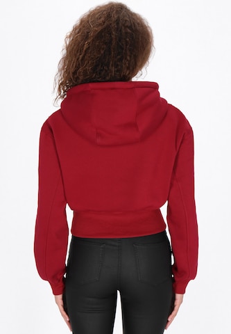 faina - Sudadera con cremallera en rojo