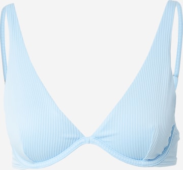 HOLLISTER Triangel Bikinitop in Blauw: voorkant