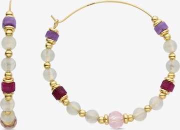 Luxenter - Pendientes 'Orchoi' en blanco: frente