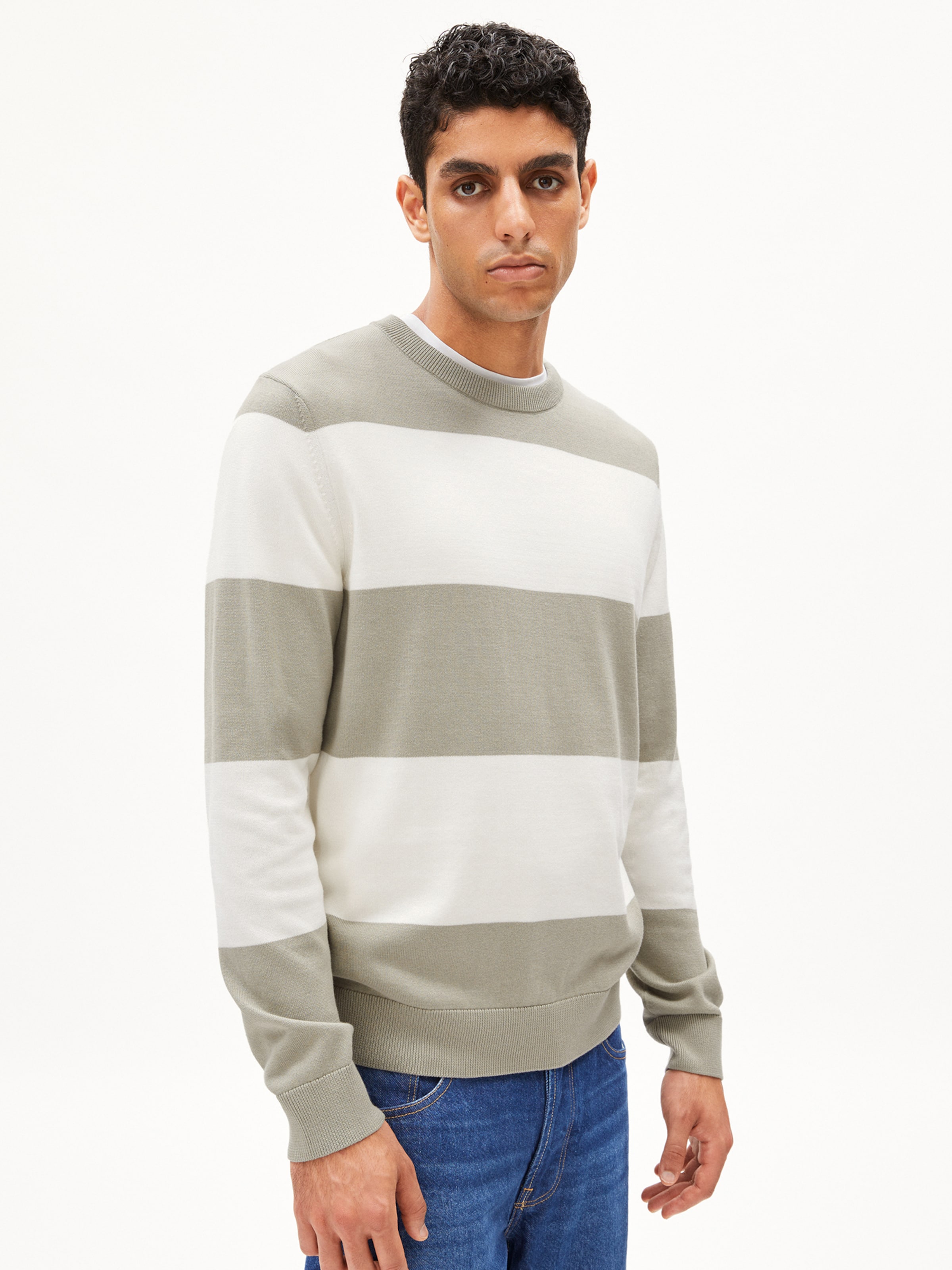 ARMEDANGELS Strickpullover 'Loukaa' in Grün: Vorderseite