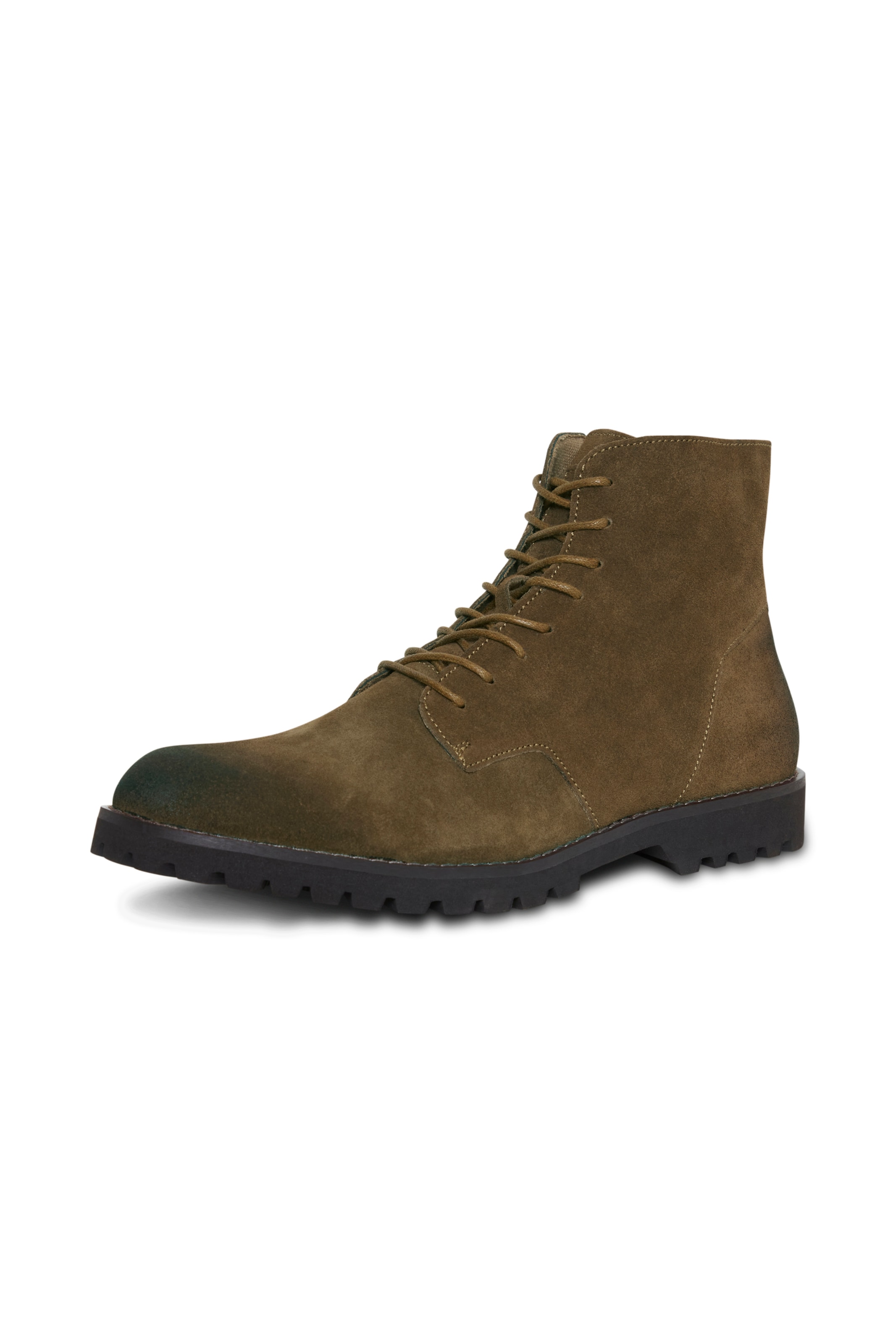 BLEND - Botas com atacadores em verde: frente
