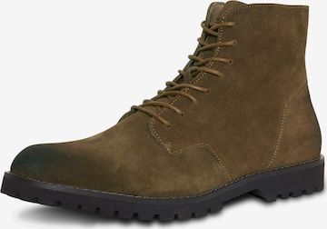 BLEND Lace-Up Boots in Green: front