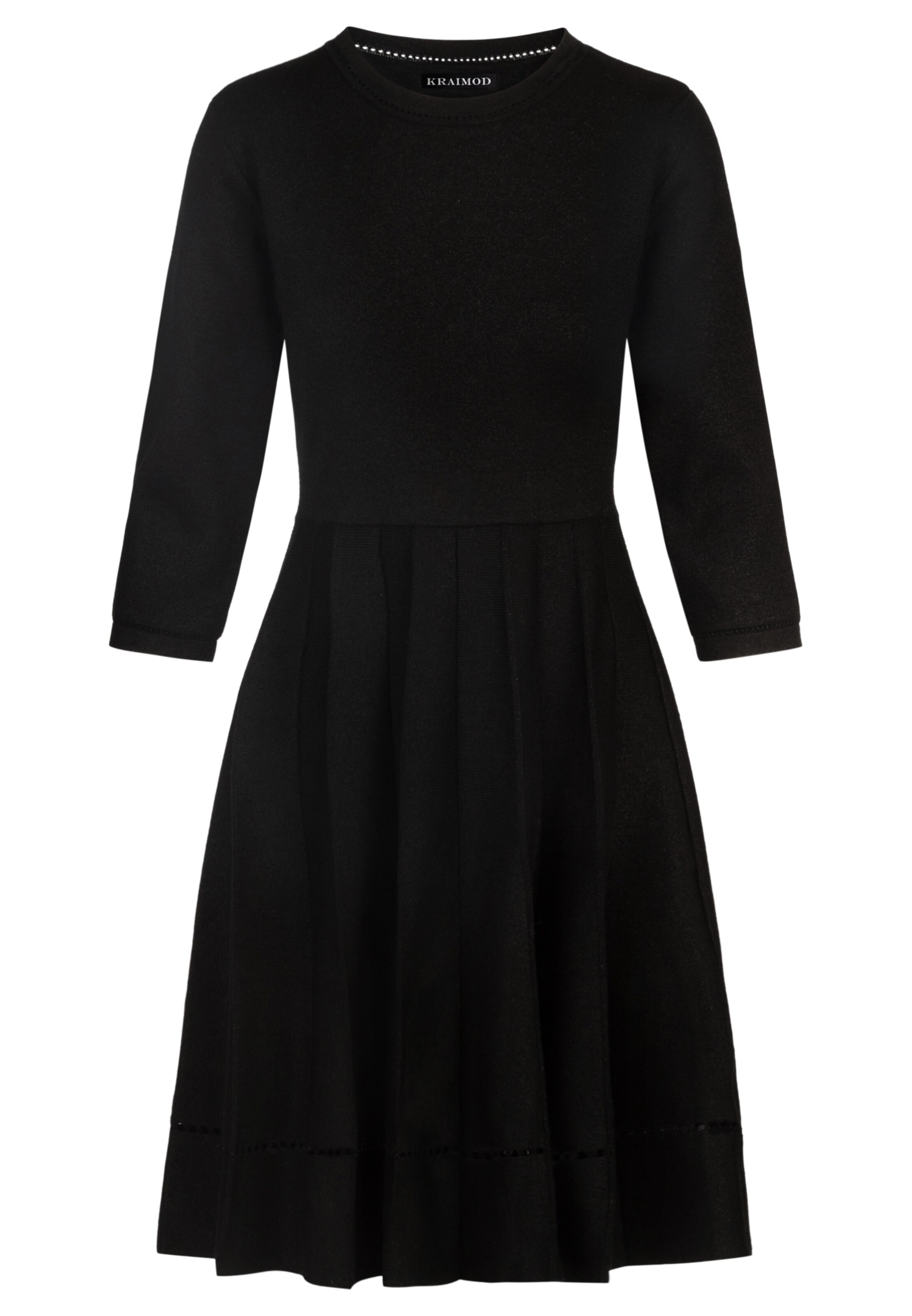 Kraimod Stickad klänning i svart: framsida