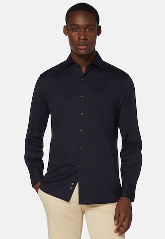 Coupe slim Chemise Boggi Milano en bleu : devant