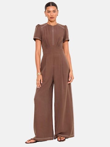 Lipsy Jumpsuit in Bruin: voorkant