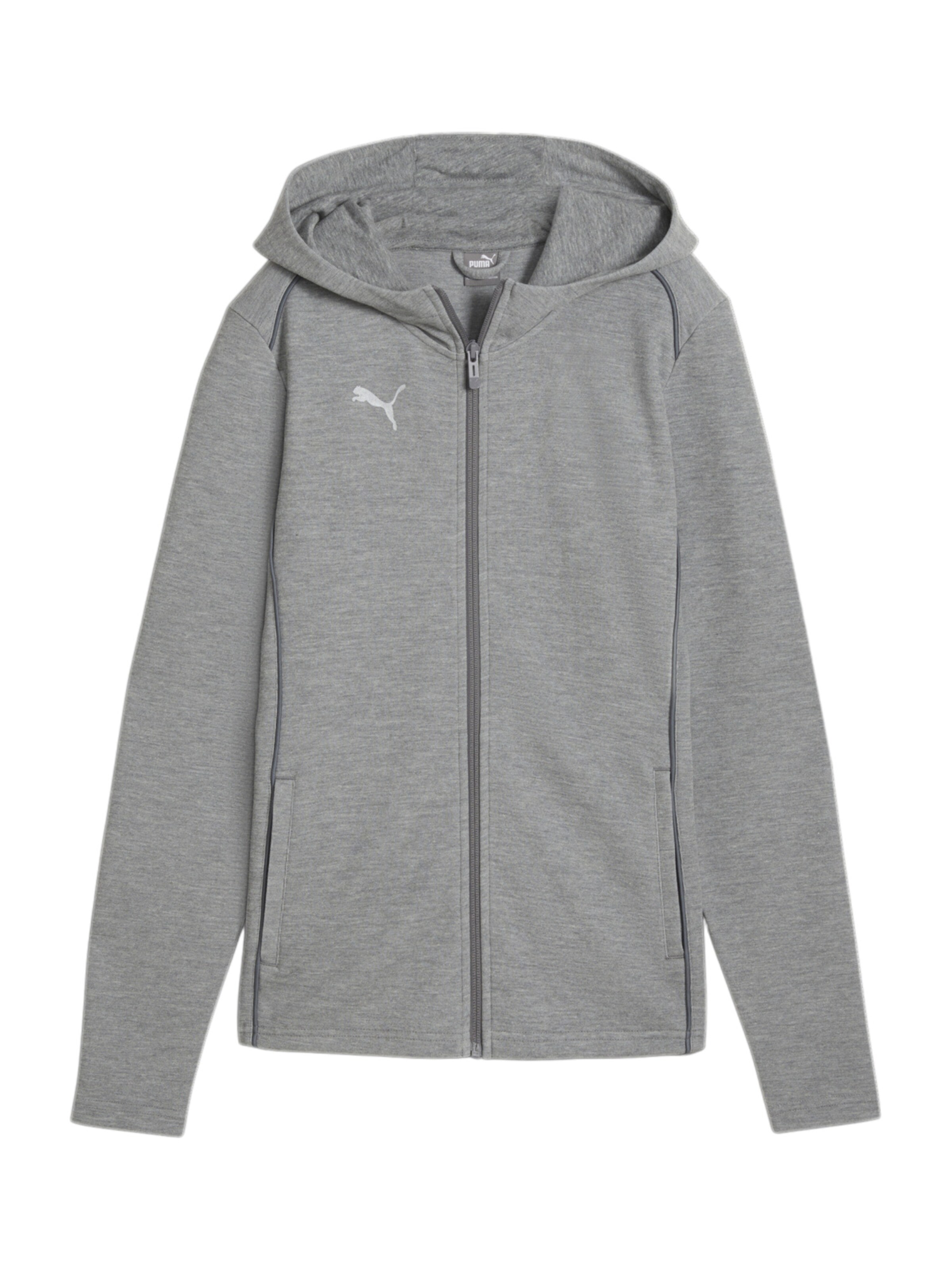 PUMA Sportsweatjacke in Grau: Vorderseite