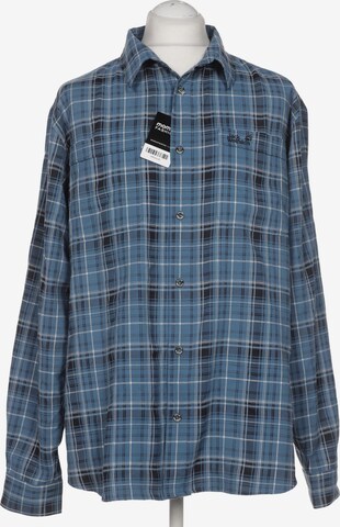 JACK WOLFSKIN Button Up Shirt in XL in Blue: front