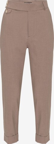 Regular Pantalon à plis Antioch en marron : devant