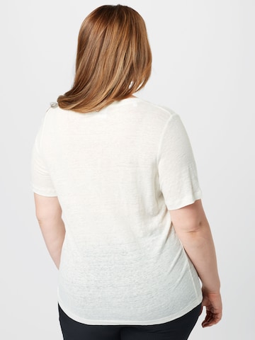 Selected Femme Curve - Camisa 'SLFLINE' em branco
