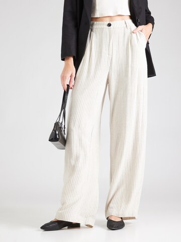 Loosefit Pantaloni con pieghe 'Tyler' di Lollys Laundry in beige: frontale